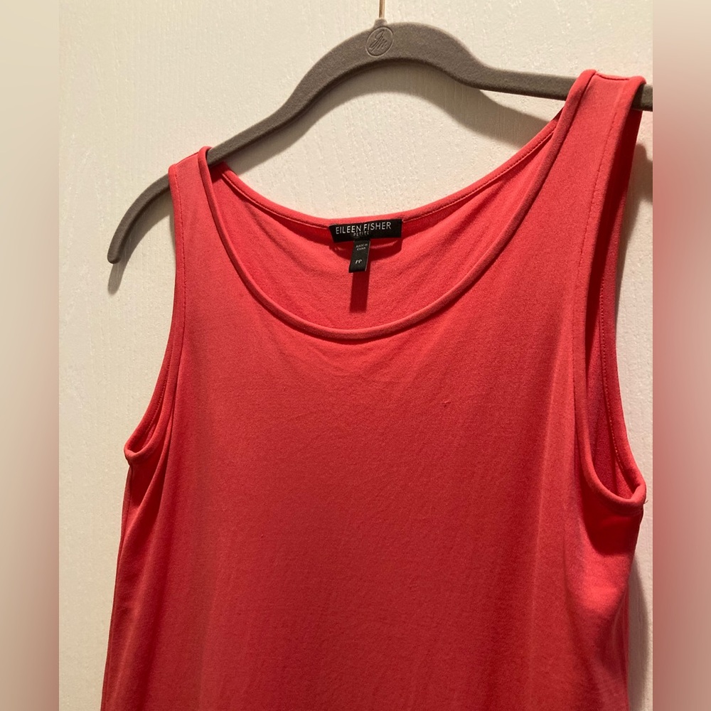 Eileen Fisher Petite Women's Pink Silk Tank Top PXS